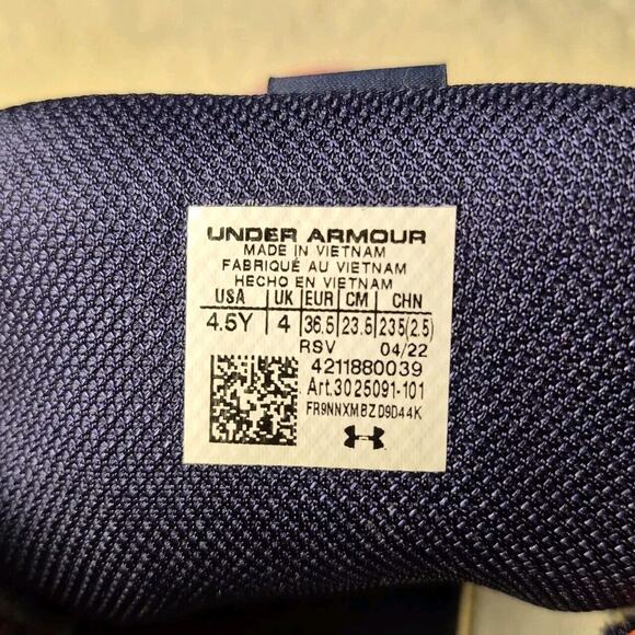 Under Armour NBA Basketball Sneakers Steph Curry 3Z6 Grey Red Kids Youth Size 4Y - Picture 7 of 7